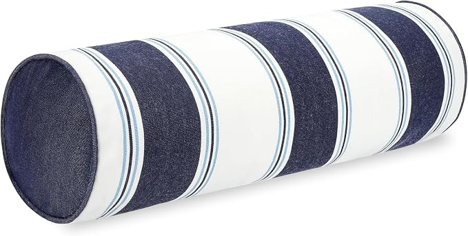 Hofdeco Premium Coastal Hampton Outdoor Performance Bolster Pillow Cover Only, 6"x20" Water Repel... | Amazon (US)