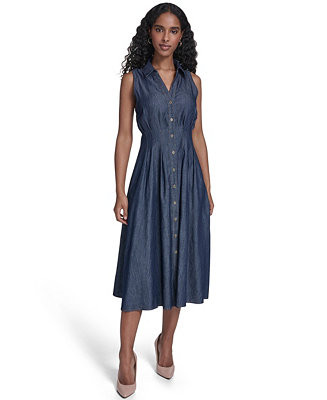 Women's Collared Neck Shirt-Dress | Macy's