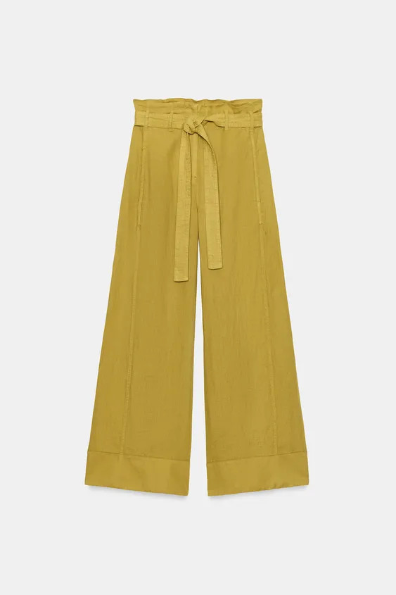 ZW COLLECTION 100% LINEN TROUSERS | Zara UK