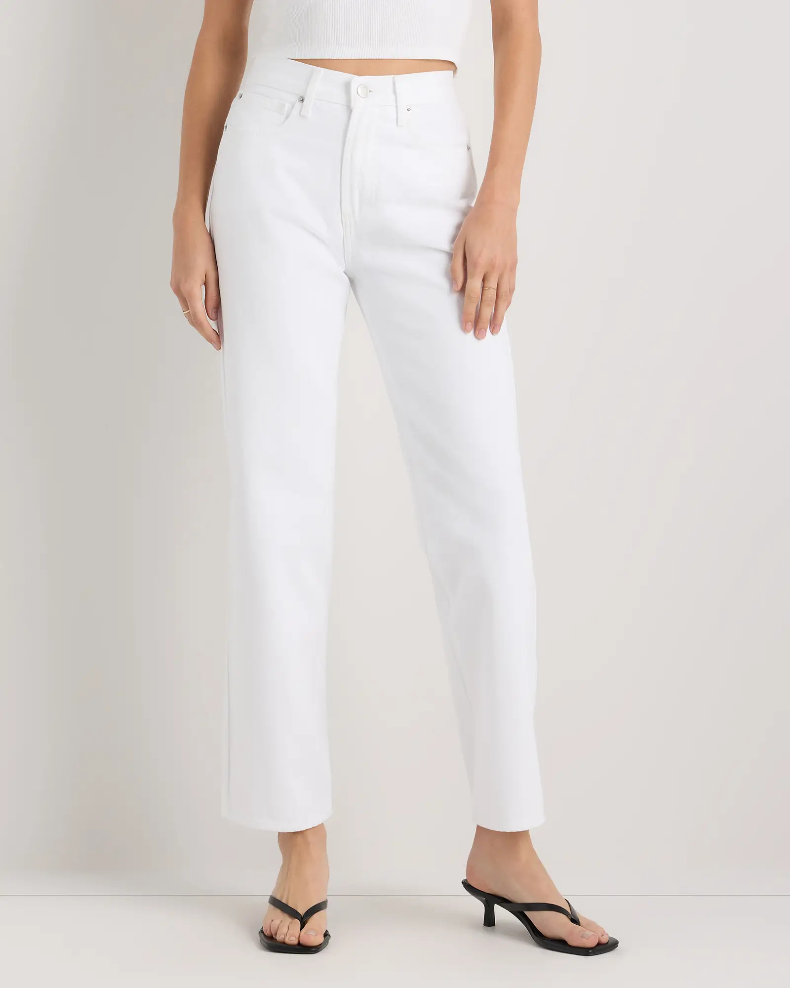 Bella Rigid Straight Jeans in Whiteout | Quince