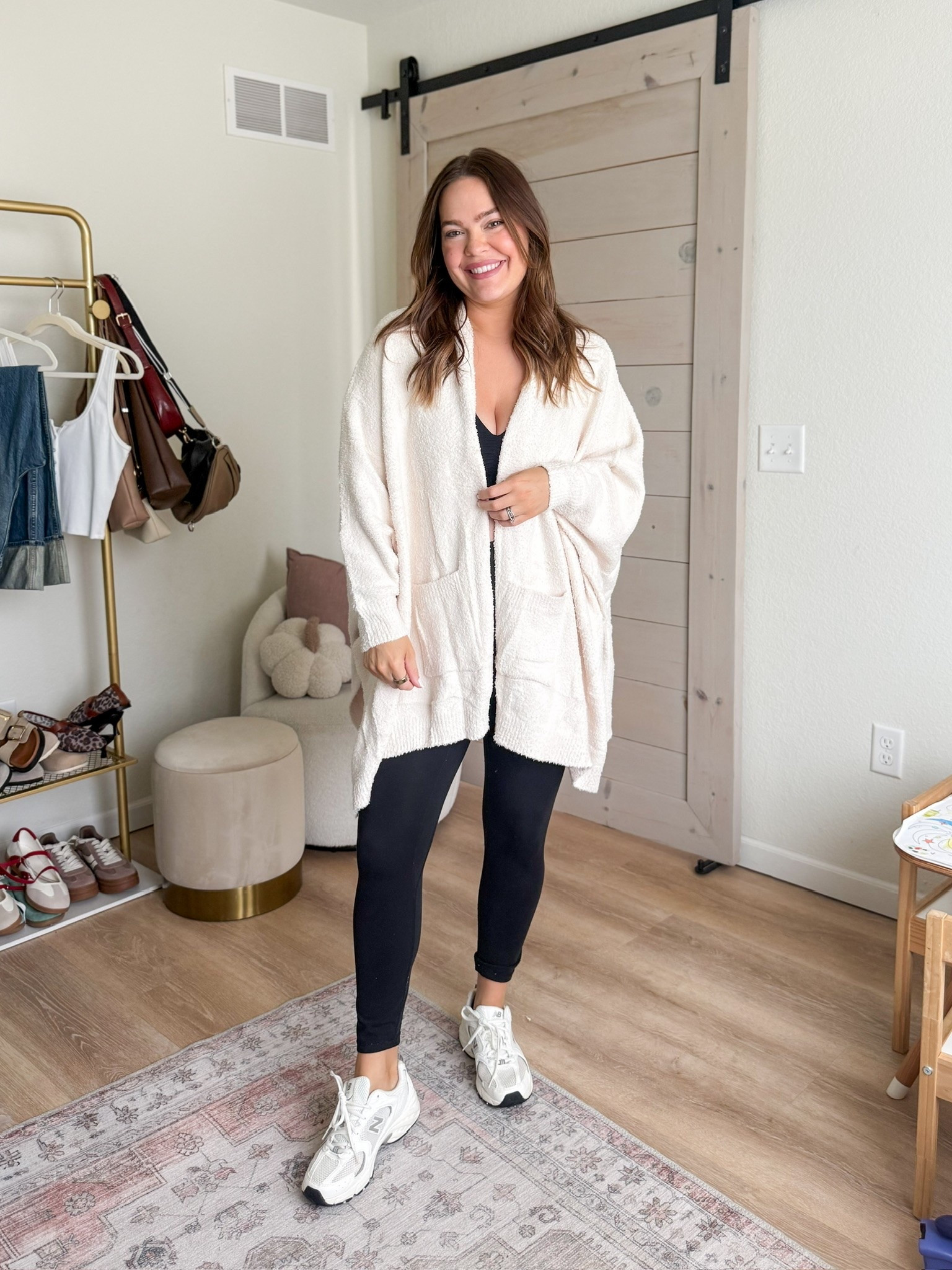 Love this oversized poncho style cardigan for the colder months! Super comfy and stylish! #fallfashion #cozy
 

 #LTKootd #LTKSeasonal #LTKMidsize