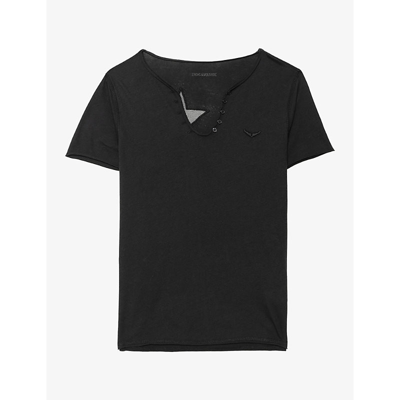 Zadig&Voltaire Womens Gloom Star-Embellished Short-Sleeved Cotton-Jersey T-Shirt Xs | Selfridges