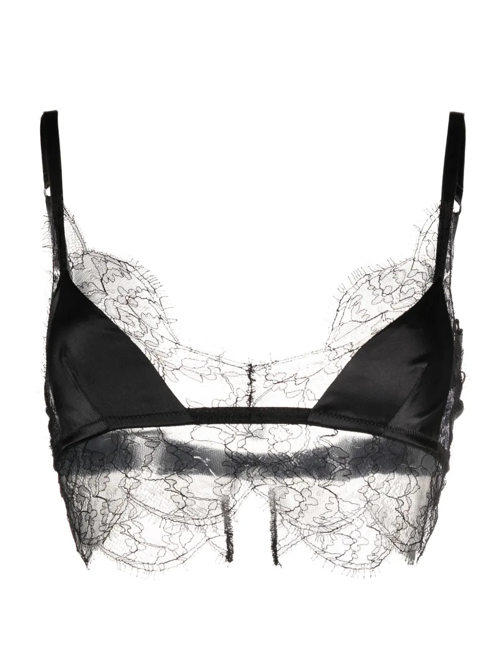 Dolce & Gabbana lace-trim Satin Bra | Black | FARFETCH FR | Farfetch Global