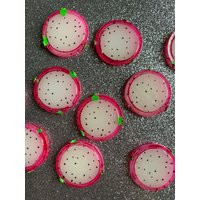 8Pc Dragon Fruit, 3D Resin Fruit, Cabochon, Flatback, Bow Center, Jewelry, Slime Charm | Etsy (US)