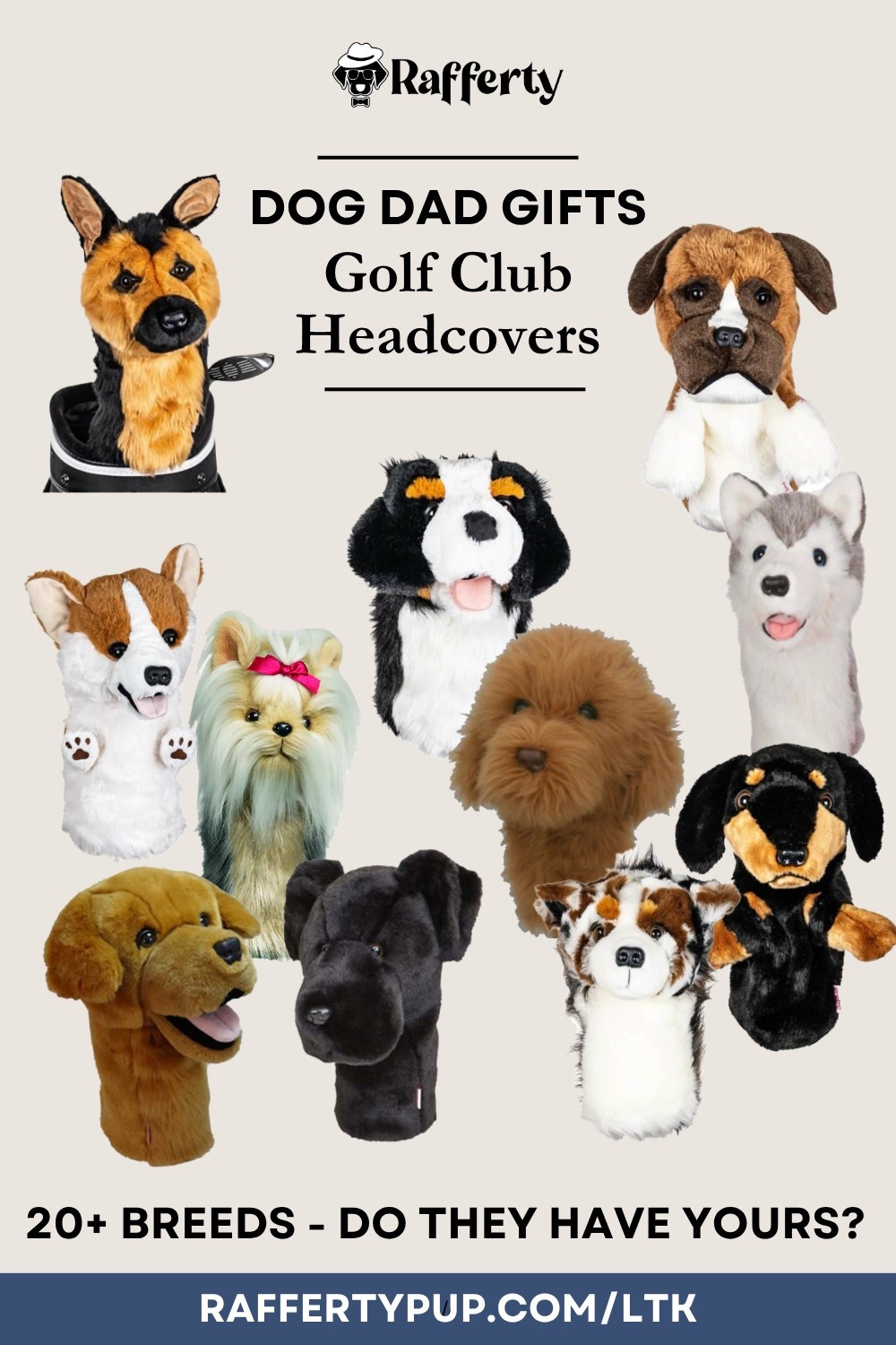 Perfect Father’s Day gift idea for him! With these dog golf club headcovers, any dog dad can bring his best friend out on the course! There are over 20 breeds available! Do they have one that looks like your dog?
.
.
.
.
.
.
.
.
#dogdad #giftsforhim #doggolf #golfgift #doggifts #fathersday #fathersdaygift #fathersdaygiftidea #doglover 

#LTKMens #LTKHome #LTKPets