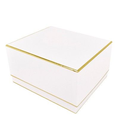 White With Gold Edge, Large Square Box - sugar paper™ | Target