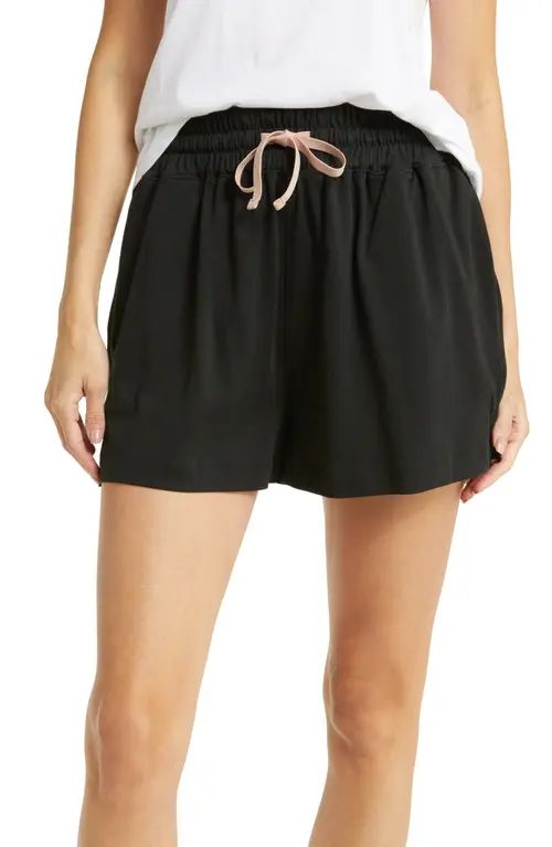 Lunya Organic Pima Cotton Pajama Shorts in Immersed Black at Nordstrom, Size X-Small | Nordstrom