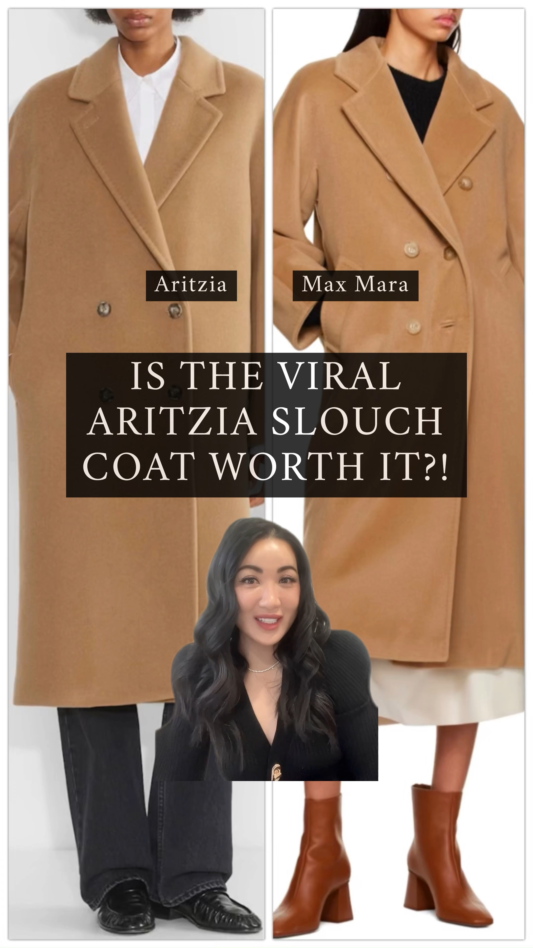 A review of the viral Artizia slouch coat 🧥 In my humble opinion, it’s such a great addition to any wardrobe. A timeless coat with various fabric options (wool cashmere, camel hair and wool, etc) and with shorter length options (petite-friendly!). 

For size reference, I’m 5 ft 110 pounds and wearing XXS Short. Great fit from shoulder to wrist. Length hits a few inches past the knees. Can easily fit thick sweater underneath. Fully lined, delivers warmth to -20°C / -4°F. 

The coats that are linked are all Slouch coats in different fabrics (same style I’m wearing) but some offer Short lengths. They come in fabrics - Virgin Wool Cashmere, Double-Face Recycled Wool, Camel Hair and Virgin Wool and more!

For the other pieces - I’m wearing an XS in the ruffle cardigan sweater and 2P in the trousers  

#LTKSeasonal #LTKStyleTip #LTKWatchNow