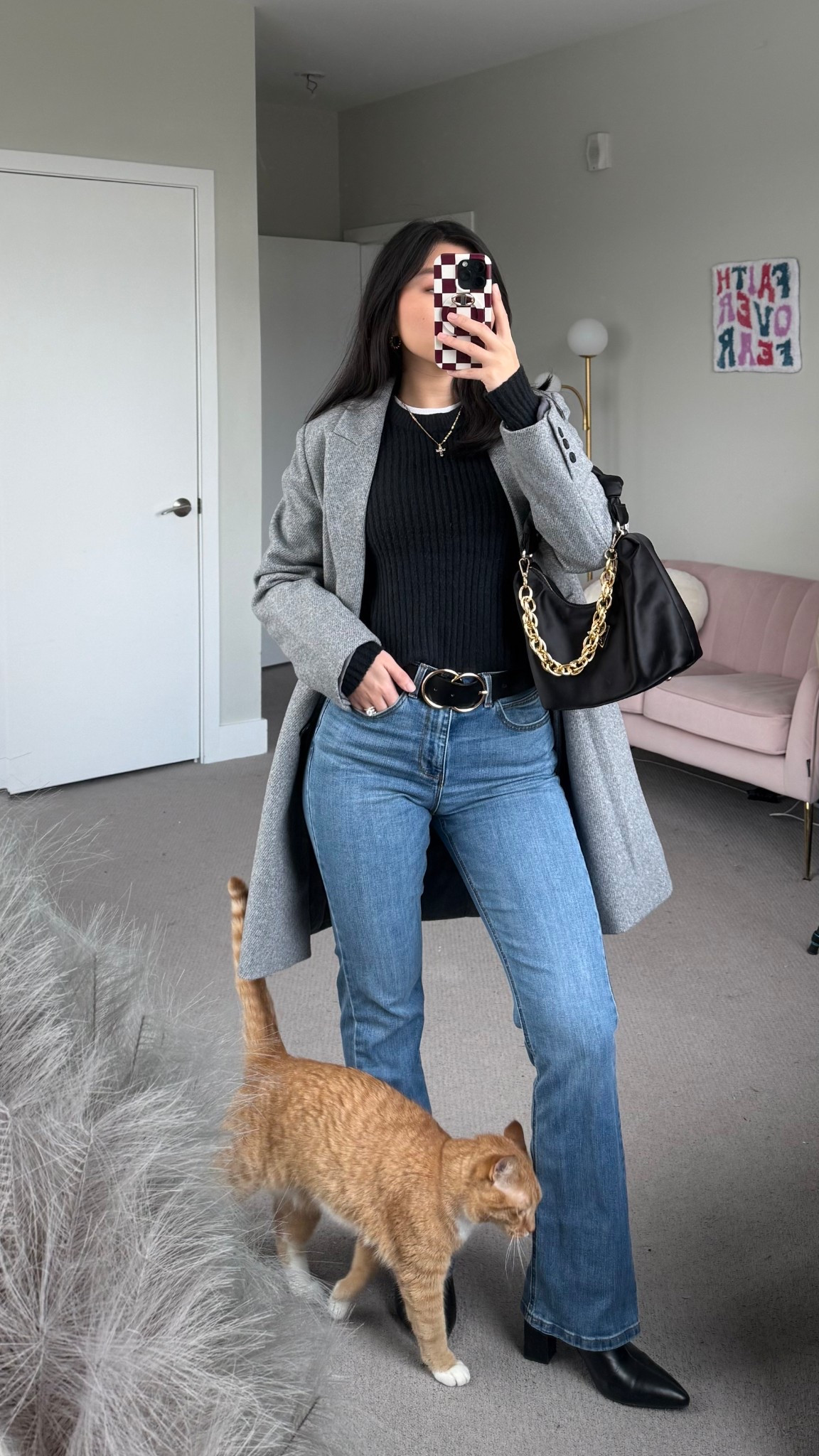 Slim Crew Sweater: size XS
Bootcut Jeans: size 2 (too big, should’ve gotten 0). From Costco, linking similar
Black Pointed Toe Booties: true to size

Modest outfit, classic, chic, outfit idea, how to style, ootd

#LTKShoeCrush #LTKItBag