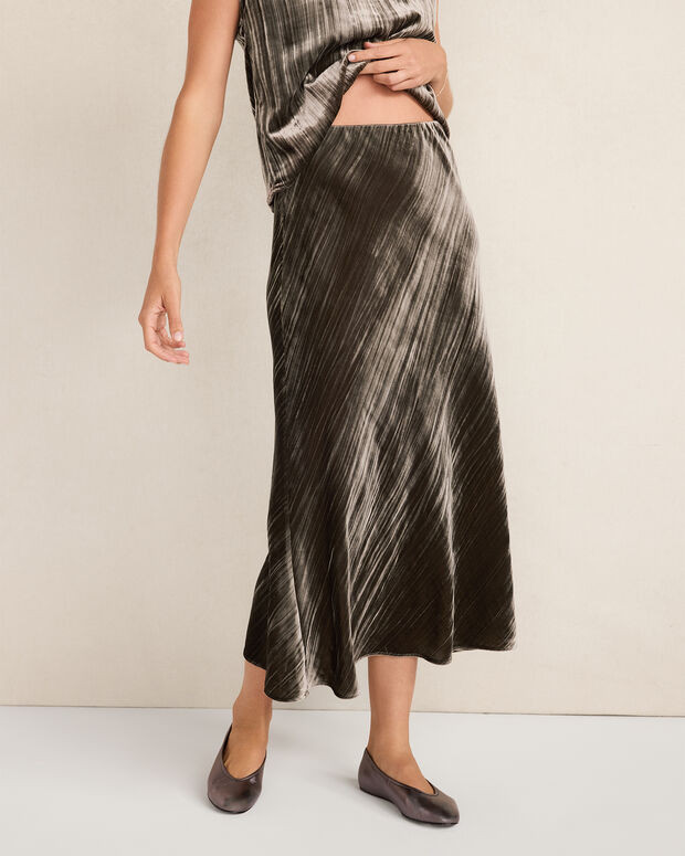 Textured Velvet Maxi Skirt | Haven Well Within
