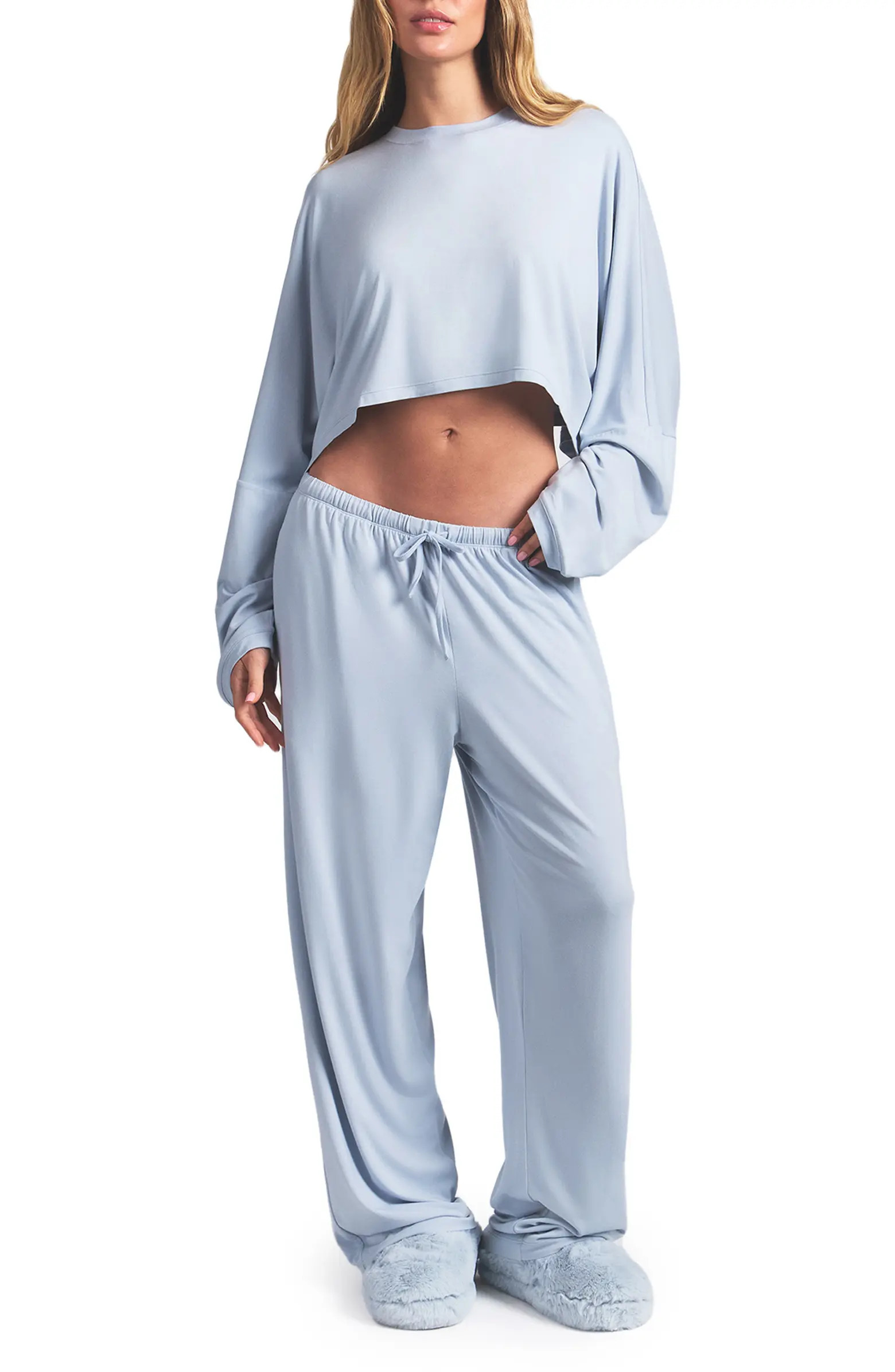 SKIMS Crop Top & Pants Pajamas | Nordstrom | Nordstrom