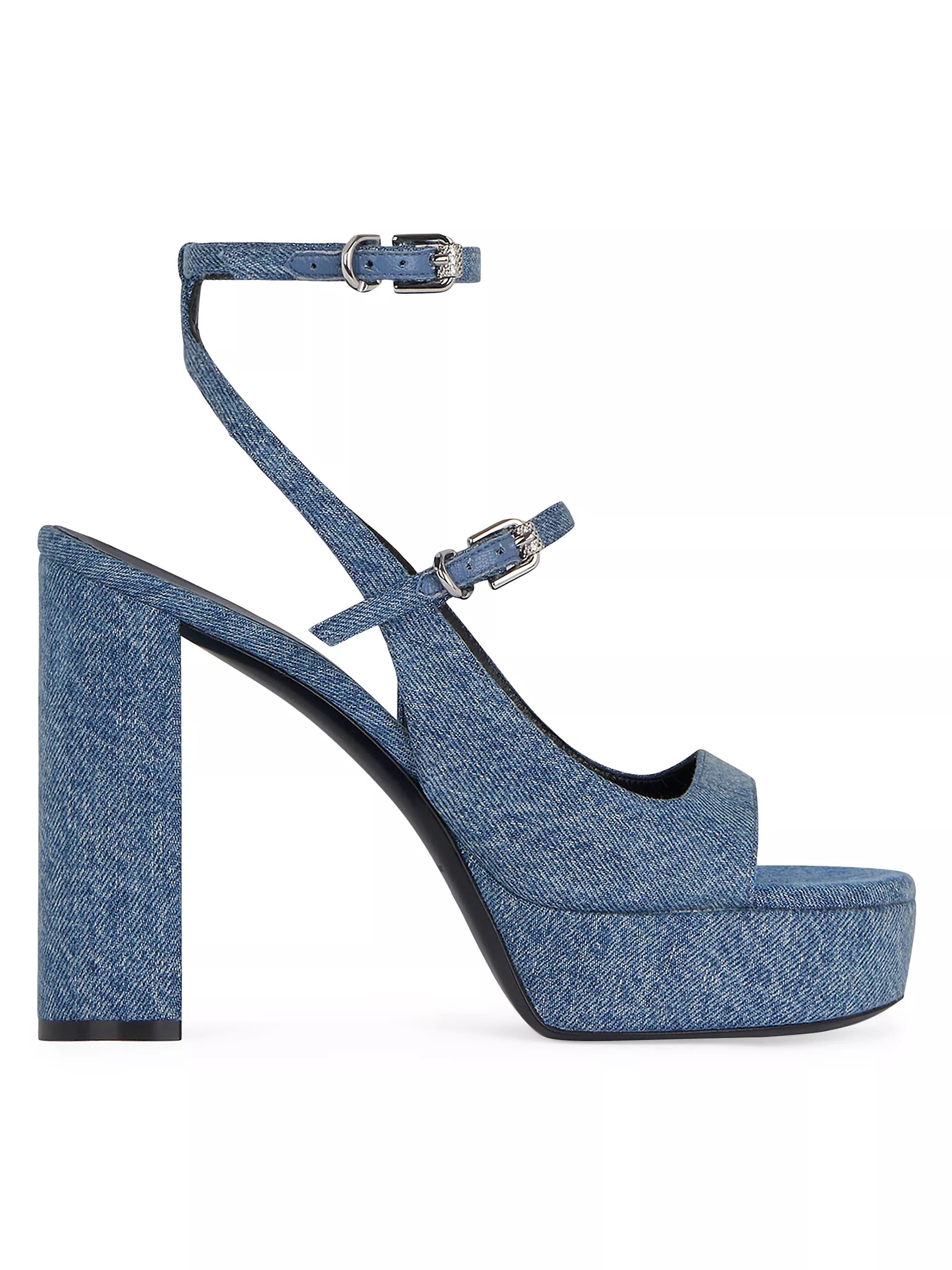 Voyou Platform Sandals In Denim | Saks Fifth Avenue