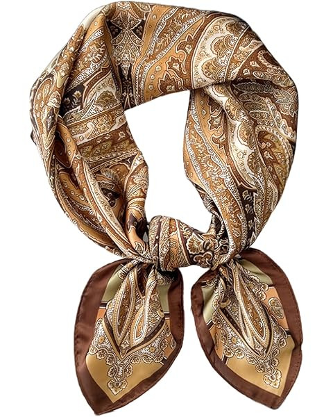 Square Silk Feeling Neck Scarf for Men Fashion Scarves for Hair Scarf Satin Hair Bandana Hair Wra... | Amazon (US)