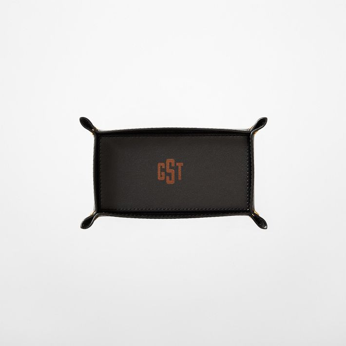 Rustic Leather Catchall Tray | Mark and Graham