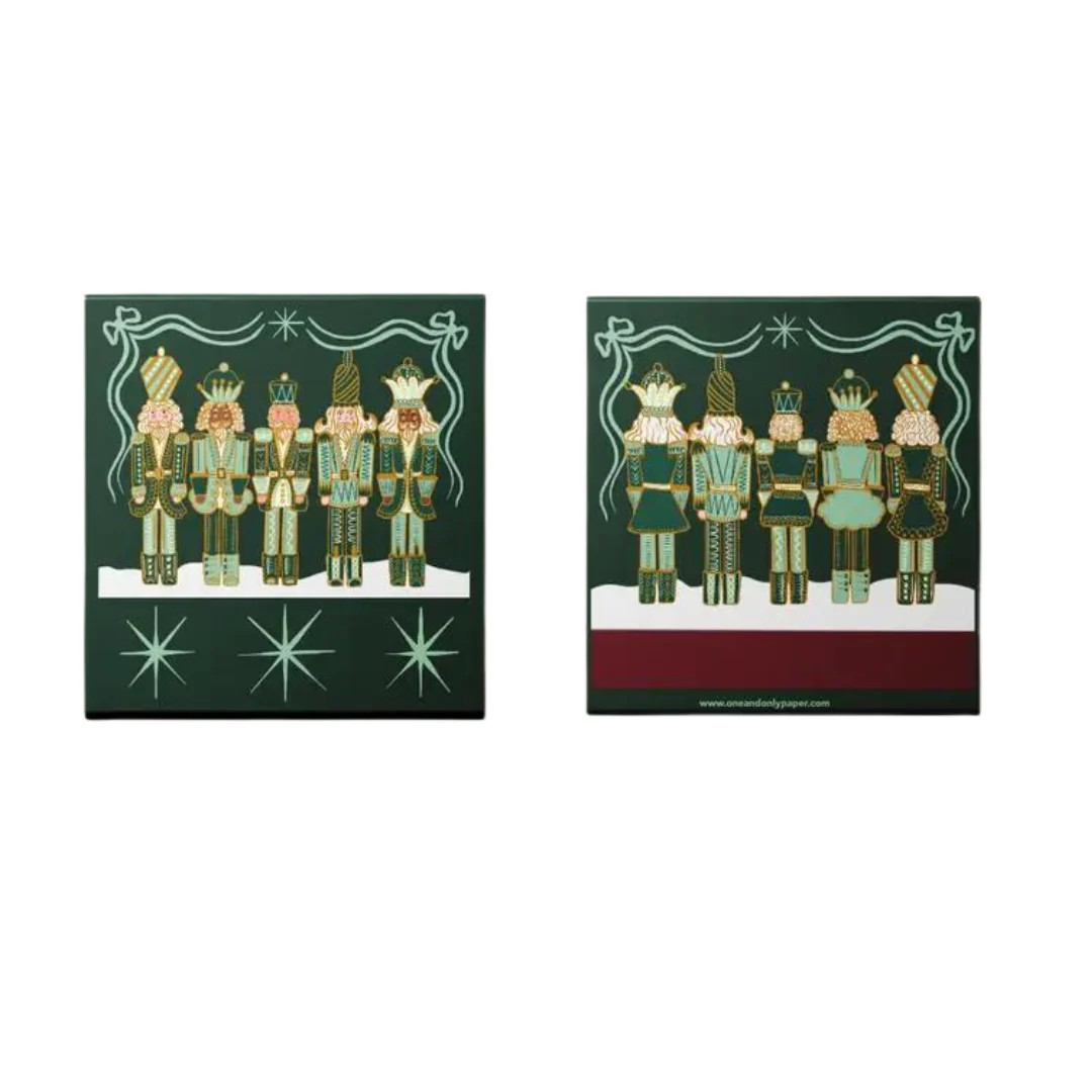 Green Nutcracker Matchbook | Pink Antlers