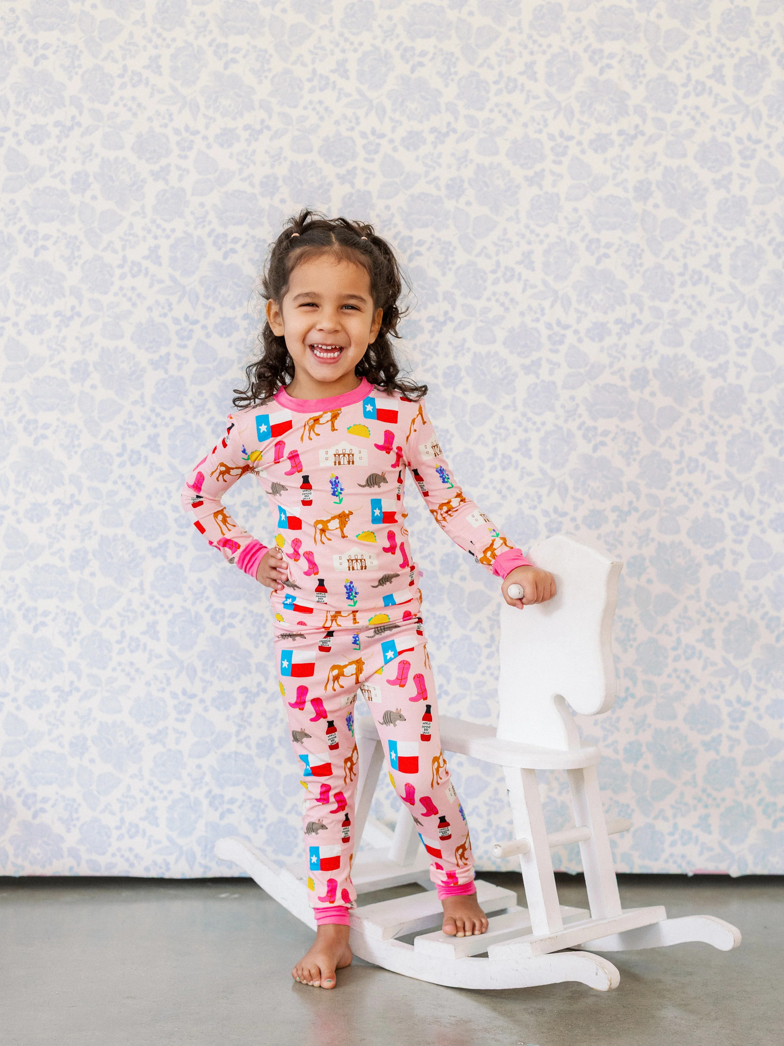 Pink Texas Forever PJ Set | Poppy Kids Co