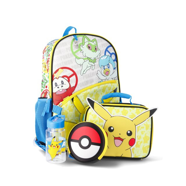 Pokémon Boys 17" 5-Piece Backpack Set with Bonus Card Pack, Black | Walmart (US)