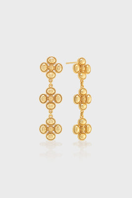 Berry Clover Linear Earrings - Gold | Tuckernuck (US)