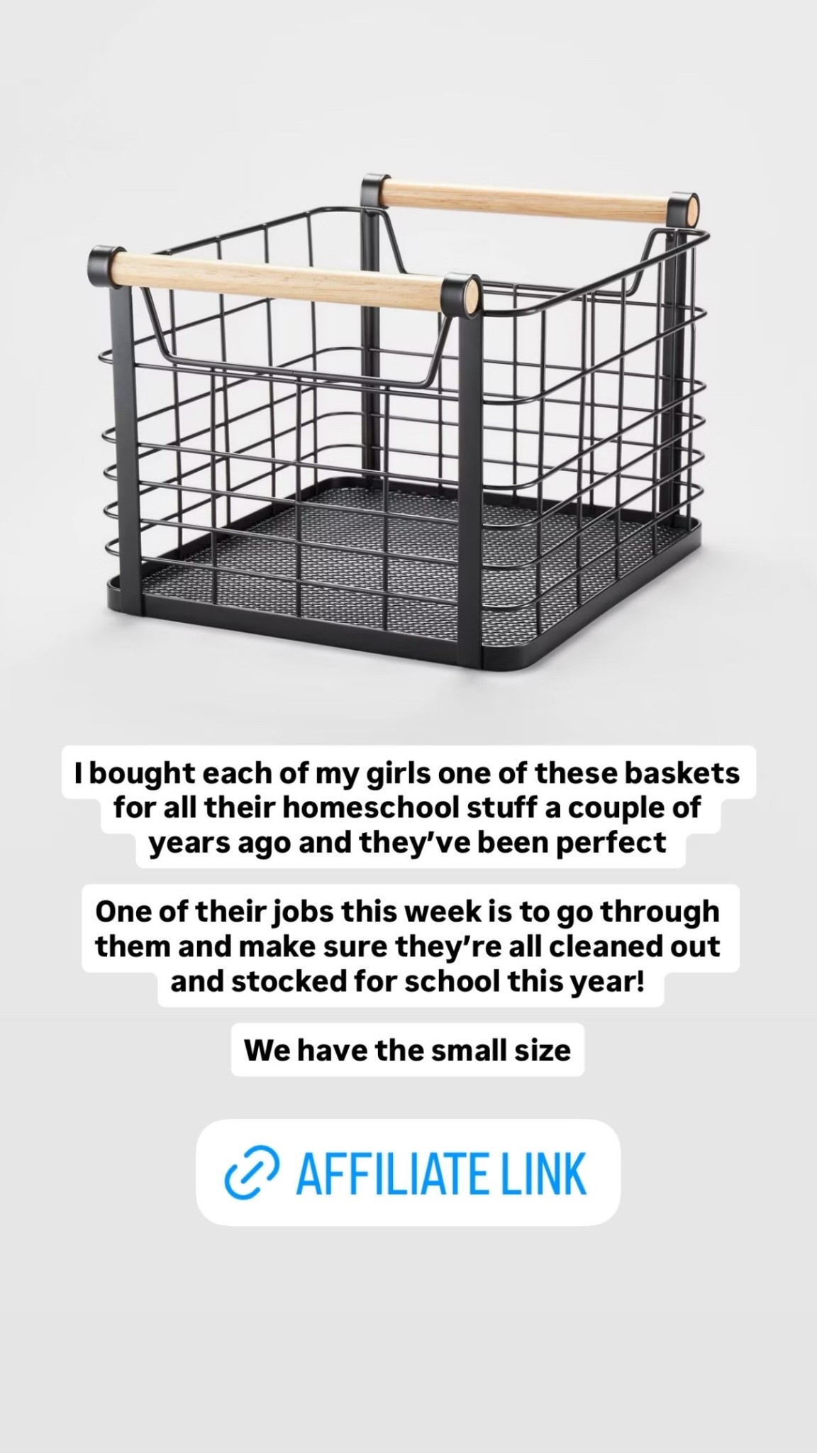 I’ve been using these homeschool baskets for a couple years and they are still going strong! (We use the small size.)

#LTKKids