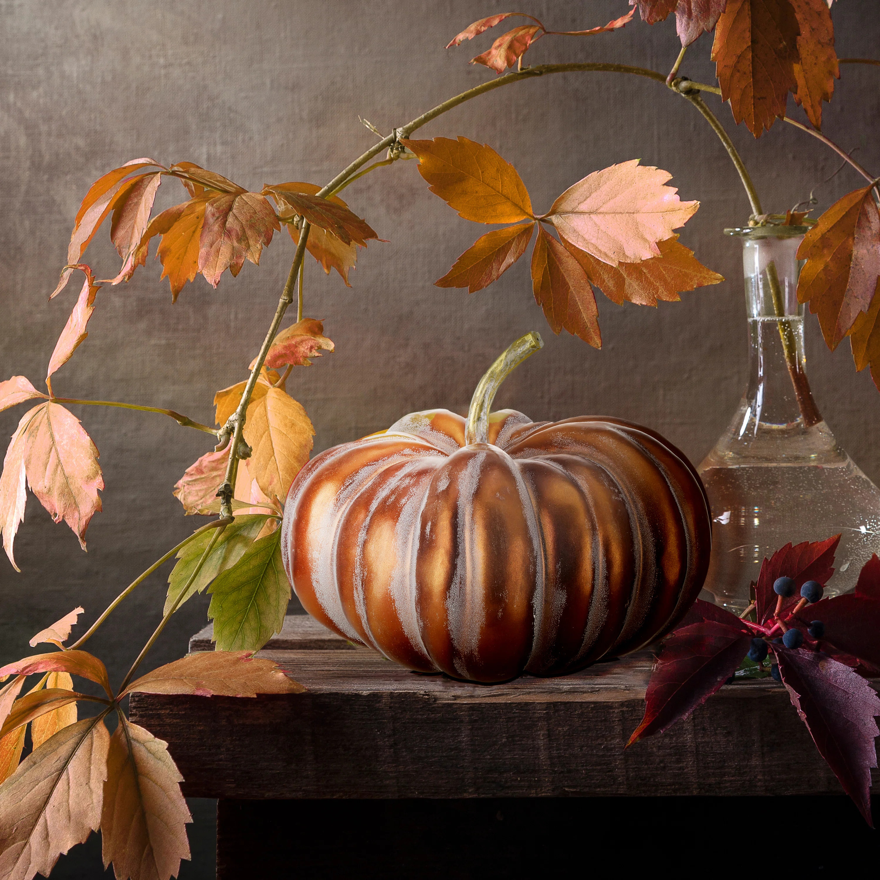 The Holiday Aisle® 12" Metalic Autumn Latex Pumpkin | Wayfair | Wayfair North America