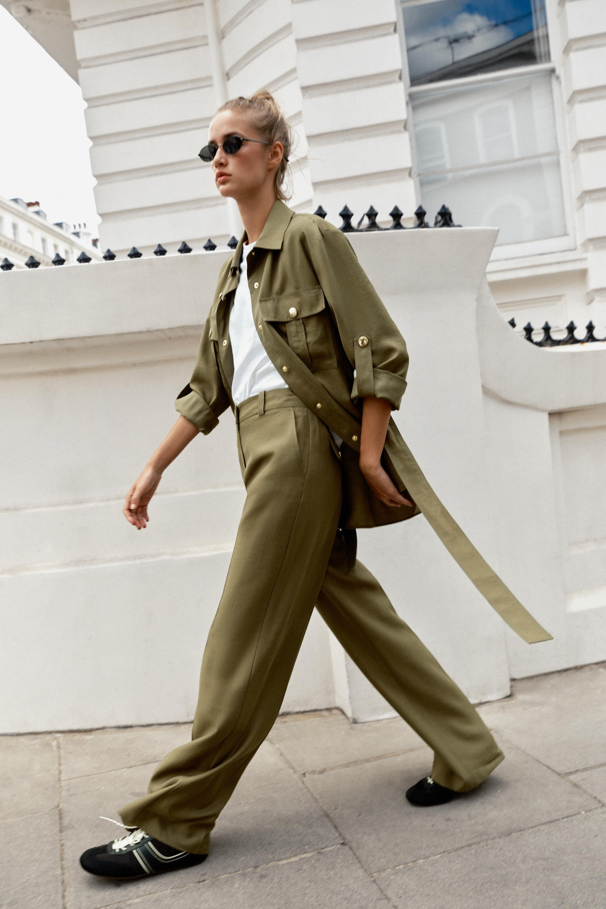 HIGH-RISE STRAIGHT-LEG TROUSERS | Zara US