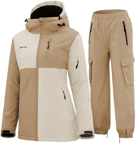 GEMYSE Women's Ski Snow Jackets and Pants Set Windproof Waterproof Snowsuit Warm Winter Snowboard... | Amazon (US)