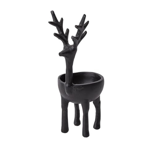 The Barrington Garage Reindeer Cast Metal Decorative Bowl, Black, Small | Amazon (US)