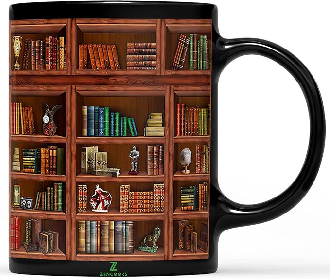2IMT Library Bookshelf Mugs for Readers - Librarian Club Cup Bookish Items Bookworm Coffee Mug Gi... | Amazon (US)