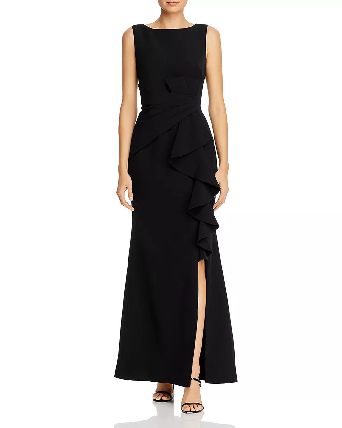 Sleeveless Cascading-Ruffle Gown | Bloomingdale's (US)