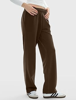 PUMIEY Women's Wide Leg Sweatpants Straight Baggy Sweat Pants High Waisted Lounge Pants Airy Coll... | Amazon (US)