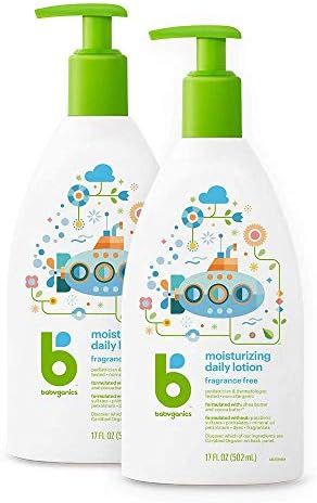Babyganics Daily Lotion, Fragrance Free, 17oz, 2 Pack, Packaging May Vary | Amazon (US)