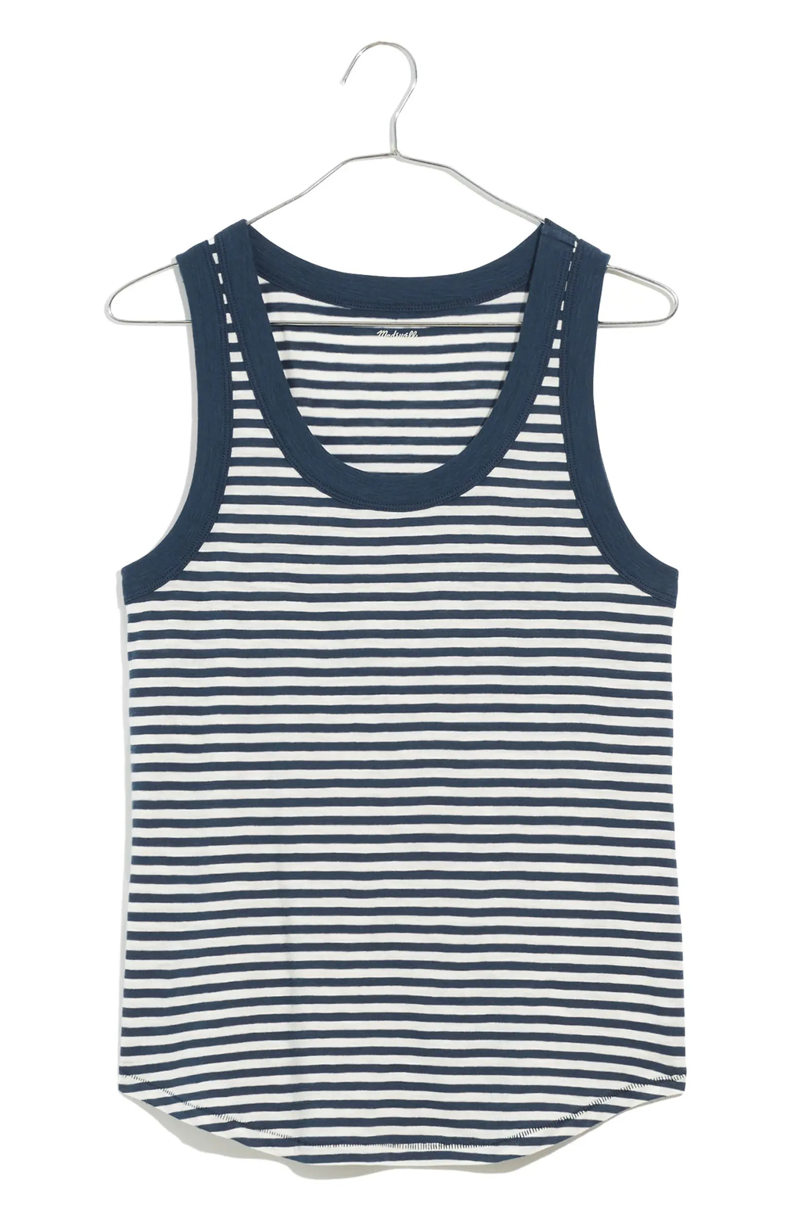 Madewell Whisper Cotton Stripe Crewneck Tank | Nordstrom | Nordstrom