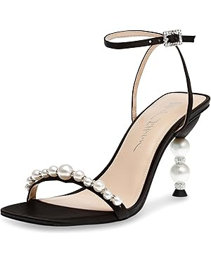 Betsey Johnson Womens Jacy Embellished Metallic Heels | Amazon (US)
