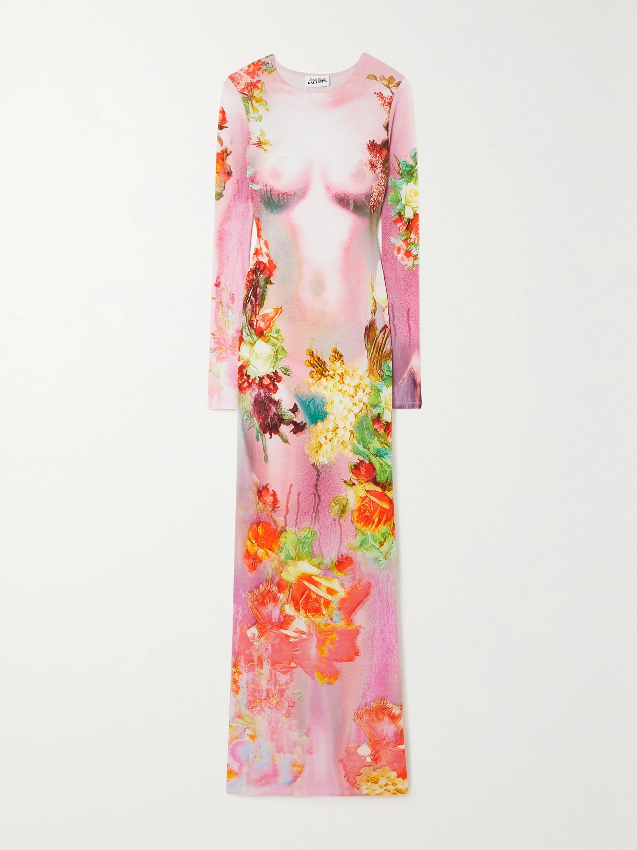 Jean Paul Gaultier - The Pink Body Floral-print Stretch-jersey Maxi Dress - large | NET-A-PORTER (US)