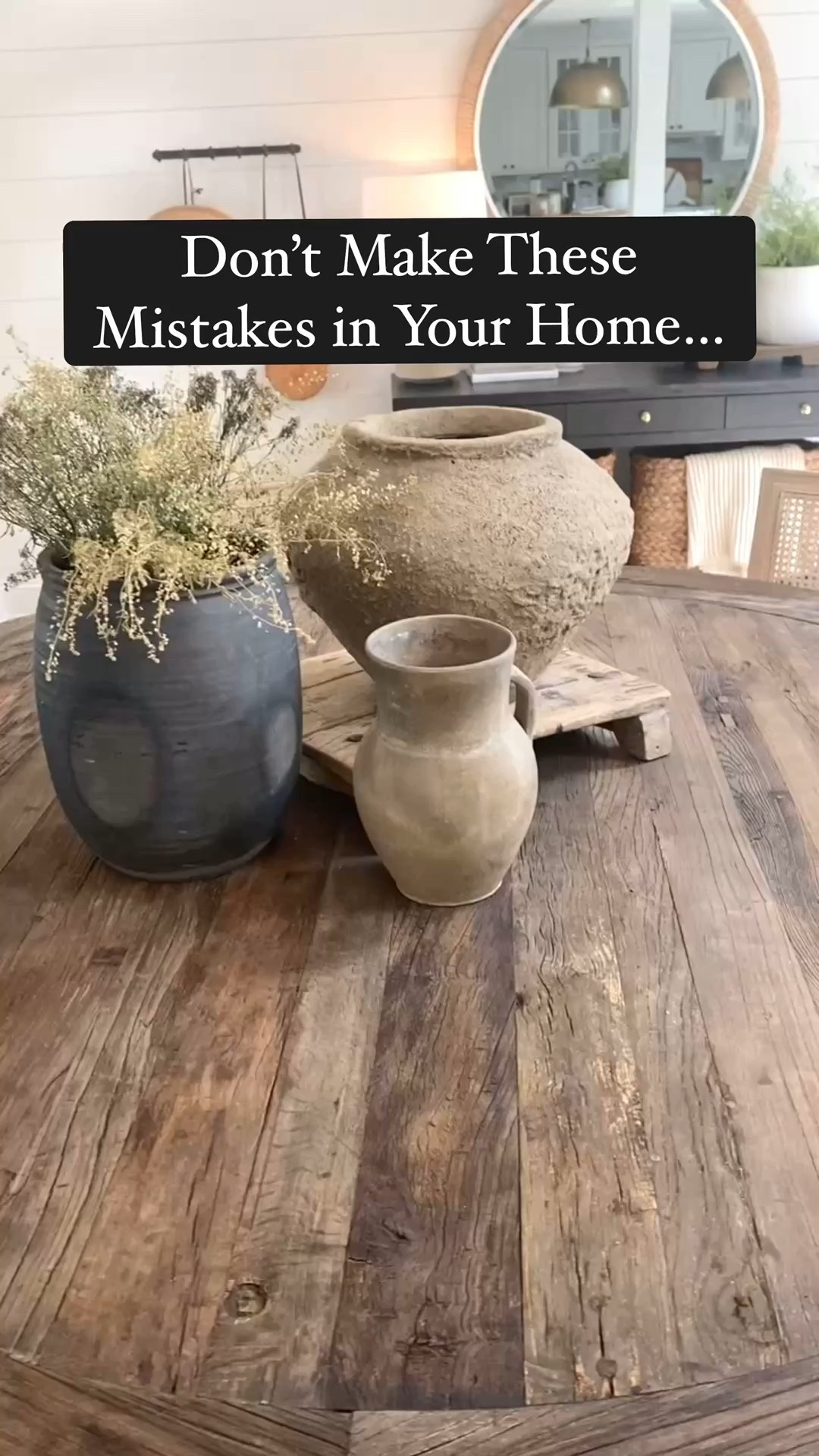 Don’t make these mistakes in your home :
- furniture too big for the space
- visual imbalance
- a rug that is too small
- filling every empty wall
- hanging mirrors/ artwork too high or too low
- not mixing materials
- not having a color scheme with contrast

#porcheandco 

#LTKStyleTip #LTKHome