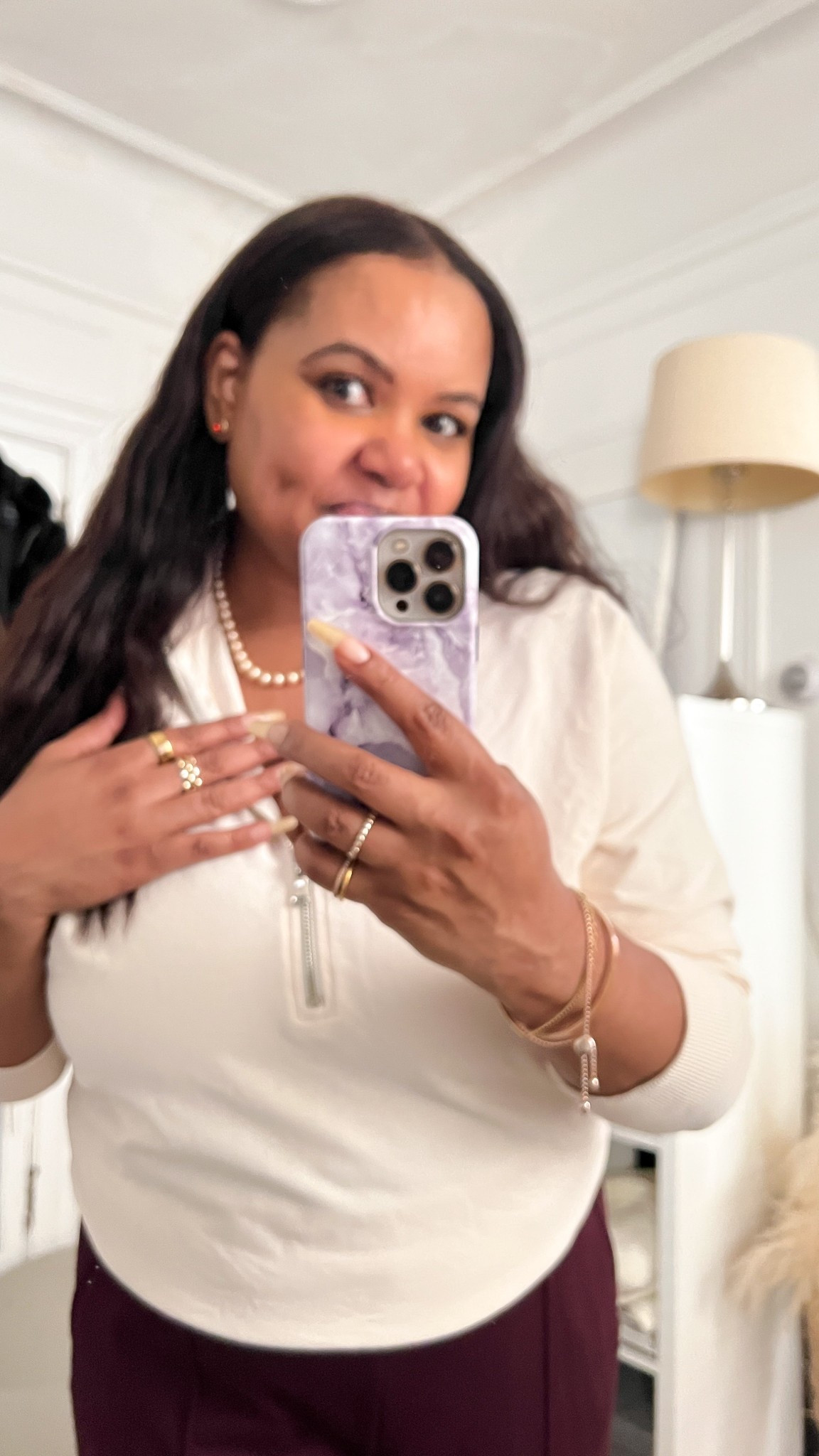 JOTD - Wearing my mom's pearls and my everyday bracelet stack with gold (and diamond) rings of the day. Because if you can't be fancy on a Tuesday, when can you? 

All jewelry, except the pearls, by Monica Vinader and Cartier. 

#LTKootd #LTKgrwm #LTKOver40