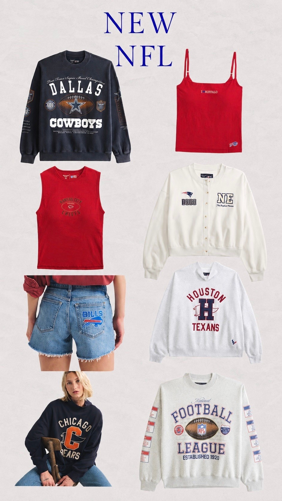 NFL GIRLIE 🏈🤎

The cutest vintage-inspired NFL pieces are HERE 👏🏼 I’m loving these for game days, tailgates, or just casually repping your team all season long. From oversized sweatshirts to tanks, denim, and the cutest throwback graphics — there are so many good ones!

I linked everything here → tap to shop! 🏈✨

#NFLStyle #NFLFashion #GameDayStyle #FootballFashion #TailgateStyle #NFLGirl #GameDayOutfit #FootballSeason #VintageNFL #FallFashion #LTKStyle #LTKCreator

#LTKSeasonal #LTKootd #LTKdayinmylife