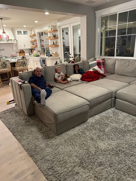 Best sectional couch for families is 30% off right now!! Lovesac sactional 

Modular do you can reconfigure as you please- this is our movie night couch bed set up.

Built is speakers and wireless charging. Each piece is slipcovered for easy washing. Storage ottomans store extra pillows, blankets and toys. 

Highly recommend standard cushions, cup holders, and bed kit. Most comfy guest bed set up and so easy. Plus, everything stores in an ottoman. 

#LTKCyberWeek #LTKhome #LTKsalealert