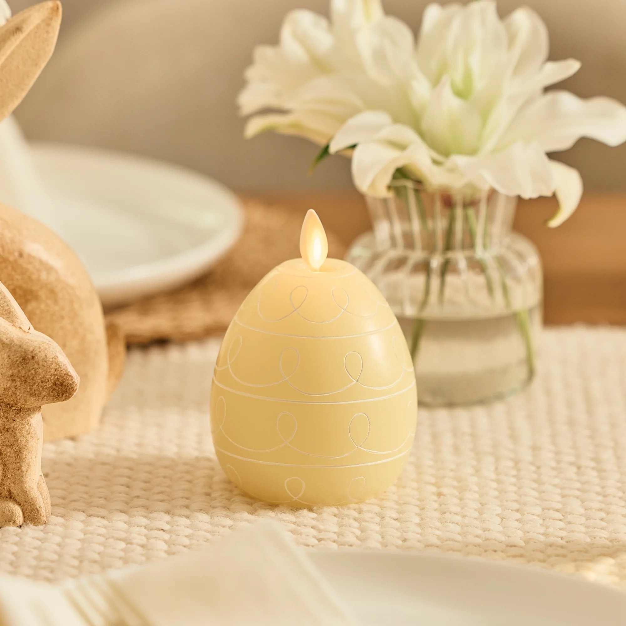 Lemon Chiffon Flameless Candle Egg | Luminara