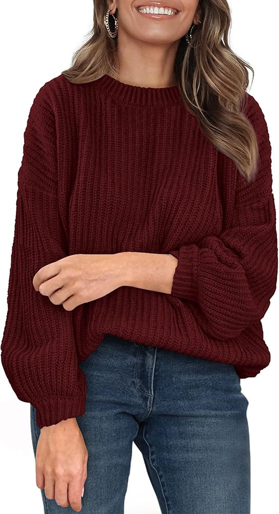 PRETTYGARDEN Fall Sweaters for Women 2025 Fashion Long Sleeve Casual Ribbed Knit Winter Clothes P... | Amazon (US)