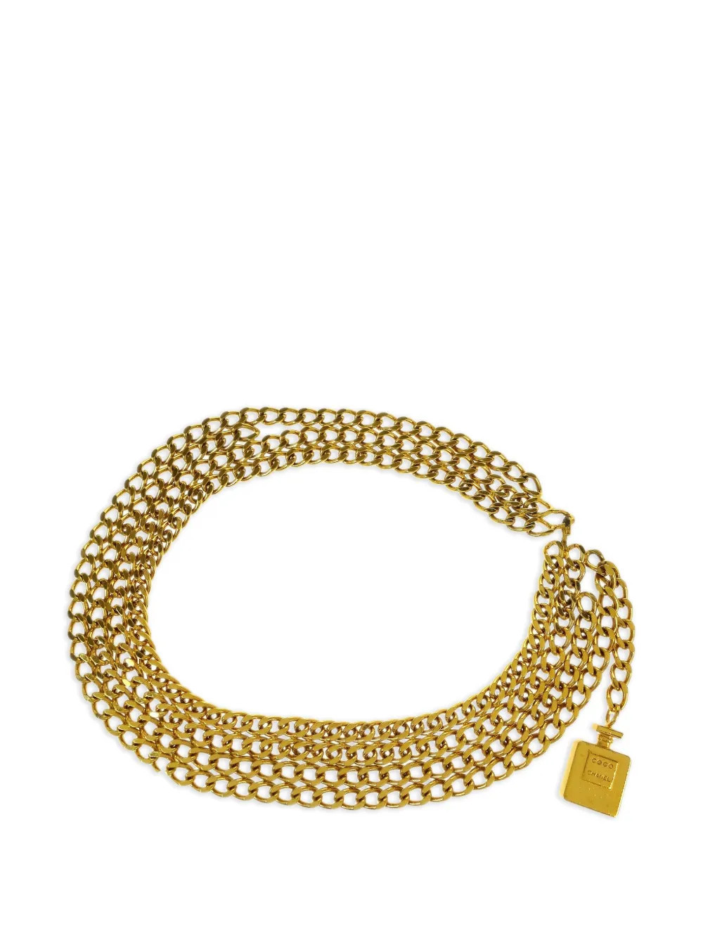 CHANEL Pre-Owned 1990-2000s Perfume Charm belt - Gold | Farfetch Global
