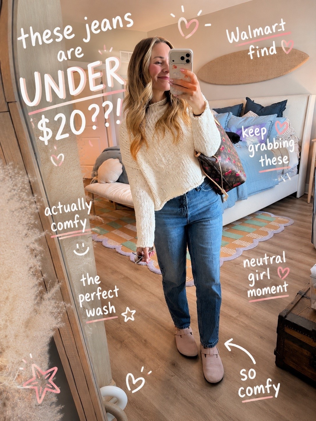 Proof that great jeans don’t have to cost a fortune 🤍

I keep reaching for these Walmart jeans because they check every box: comfy, flattering, the perfect everyday wash, and somehow under $20. 🙌

Styled with a cozy neutral sweater and my favorite clogs for an easy outfit that looks way more expensive than it is. If you’ve been hunting for affordable denim that actually fits well, these are worth grabbing.

#LTKStyleTip #WalmartFashion #WalmartFinds #AffordableStyle #BudgetFashion #DenimFinds #EverydayOutfit #NeutralStyle #MomStyle #CasualChic #OOTD #FashionFinds #LTKUnder50 #CapsuleWardrobe #ClassicStyle