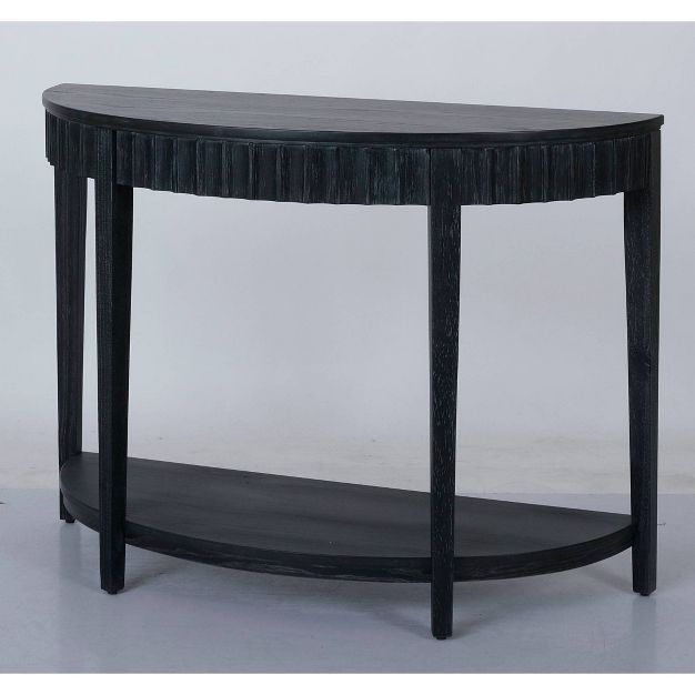 Thousand Oaks Wood Scalloped Demilune Console Table Black - Threshold™ designed with Studio McG... | Target