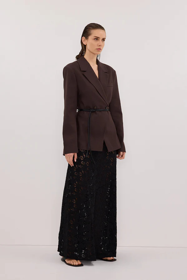 LOULA BLACK LACE SKIRT | DISSH