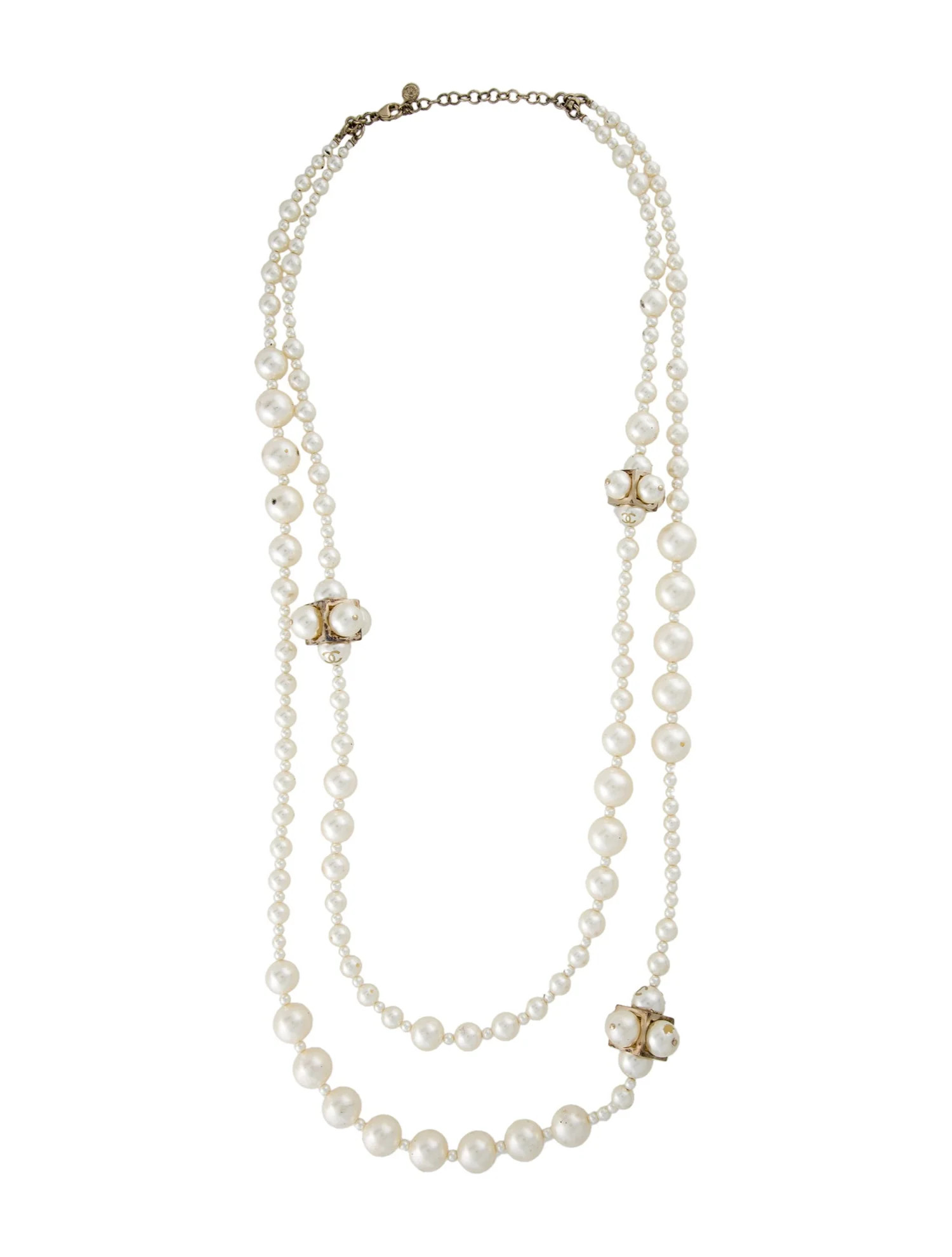Chanel Faux Pearl Double Bead Strand Necklace - Bead Strand, Necklaces - CHA1112285 | The RealRea... | The RealReal