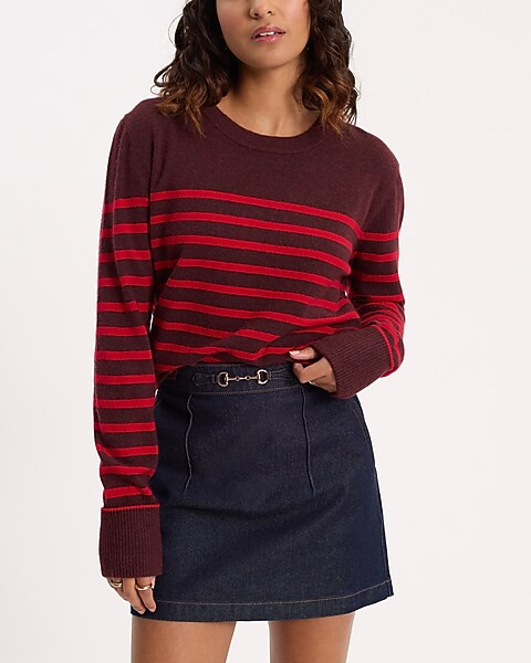 Striped Crew Neck Sweater | Express