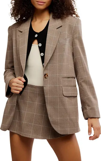 Free People Paper Cut Pinstripe Blazer | Nordstrom | Nordstrom