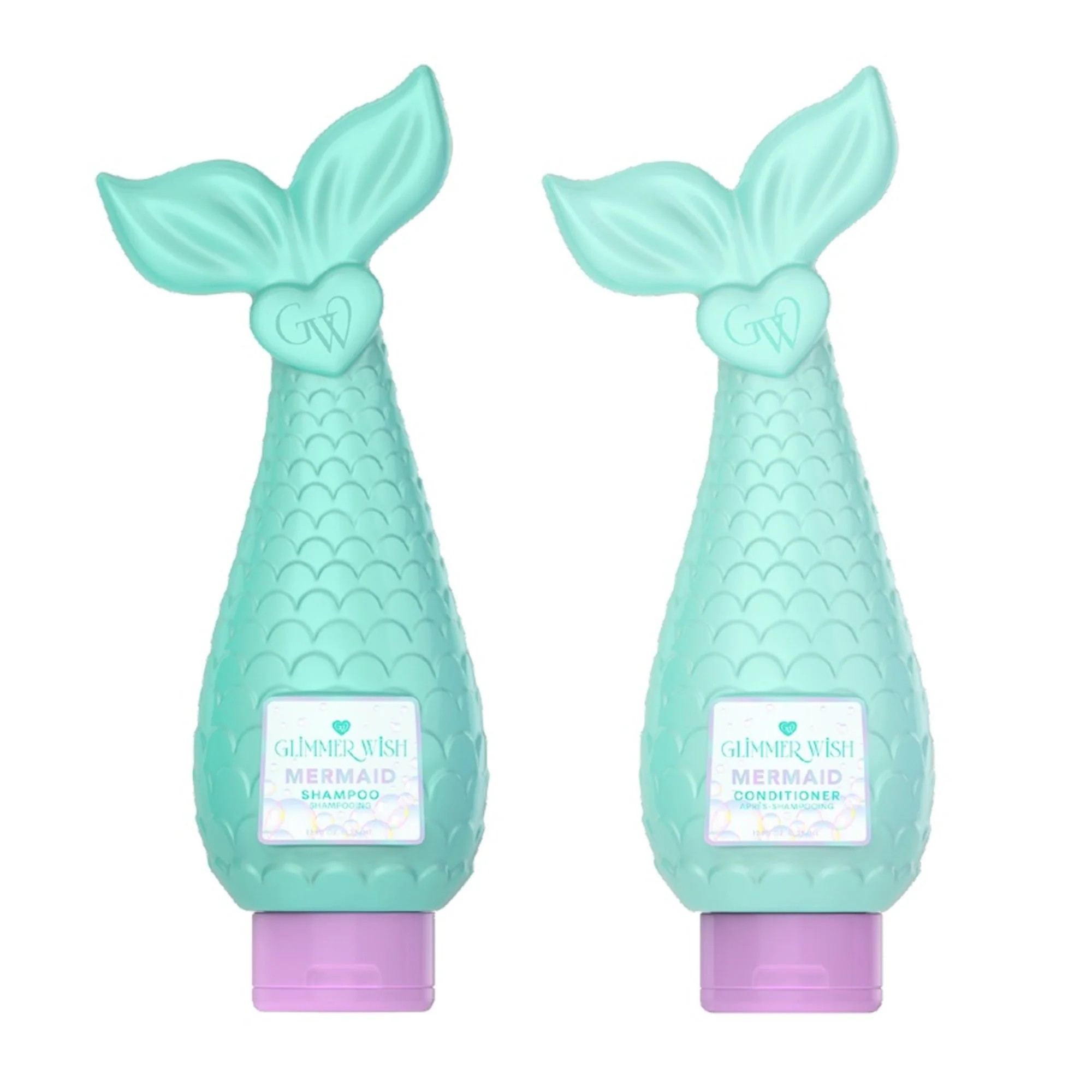 Mermaid Shampoo and Conditioner 12oz Paraben Free Hair Care Duo Glimmer Wish | Glimmer Wish
