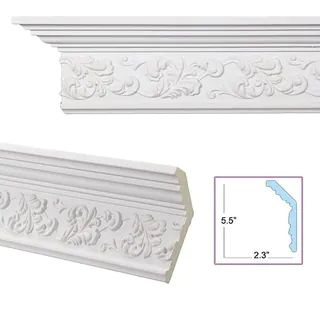 Scrolling Leaf 6-inch Crown Molding (8 pieces) | Bed Bath & Beyond