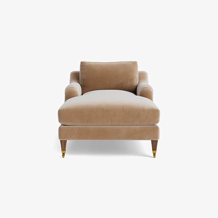 Lucille English Roll Arm Chaise Lounge | McGee & Co.